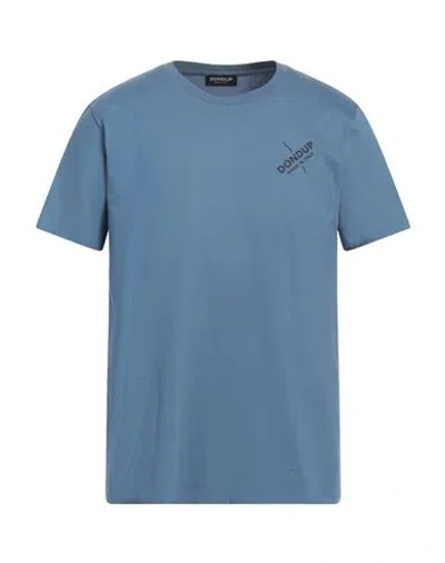 Dondup Man T-shirt Pastel Blue Size L Cotton