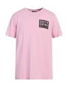 Dondup Man T-shirt Pink Size L Cotton In Pink