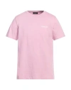 Dondup Man T-shirt Pink Size L Cotton In Pink