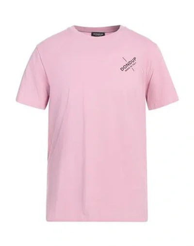 Dondup Man T-shirt Pink Size M Cotton