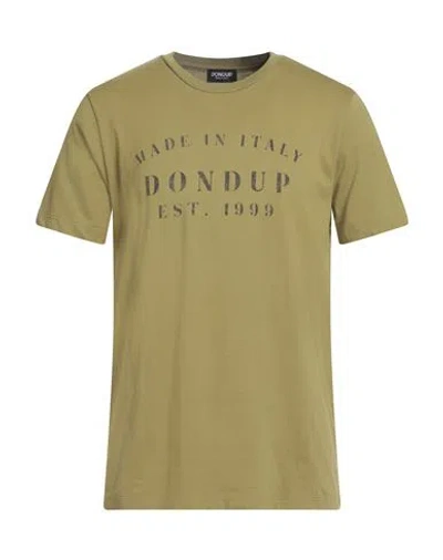 Dondup Man T-shirt Sage Green Size L Cotton
