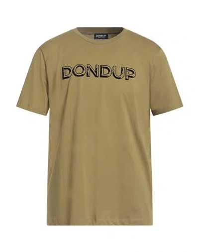 Dondup Man T-shirt Sage Green Size L Cotton