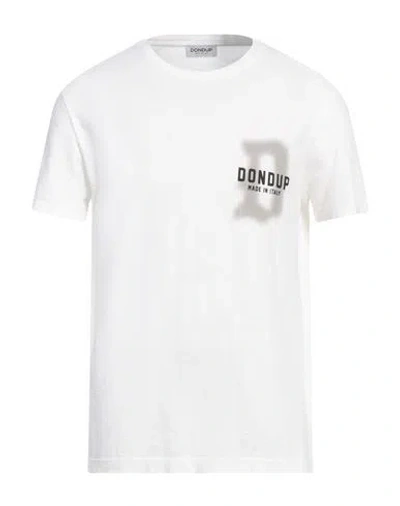 Dondup Man T-shirt White Size L Cotton