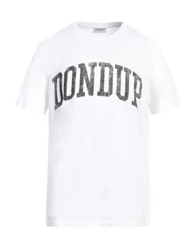 Dondup Man T-shirt White Size L Cotton