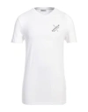 Dondup Man T-shirt White Size L Cotton, Elastane In White