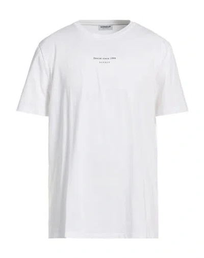 Dondup Man T-shirt White Size Xxl Cotton