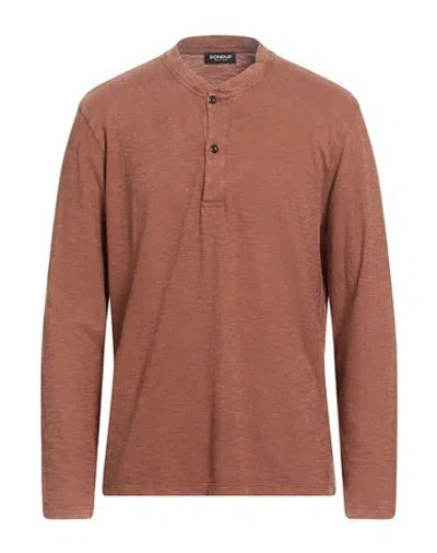 Dondup Man T-shirt Brown Size M Cotton