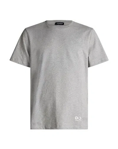 Dondup Man T-shirt Grey Size Xl Cotton In Gray