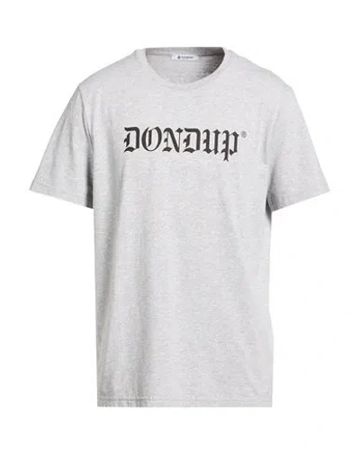 Dondup Man T-shirt Grey Size Xxl Cotton In Gray