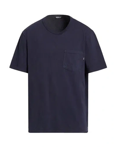 Dondup Man T-shirt Midnight Blue Size M Cotton
