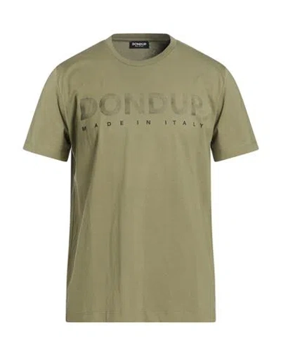 Dondup Man T-shirt Military Green Size L Cotton