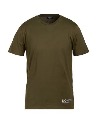 Dondup Man T-shirt Military Green Size Xl Cotton