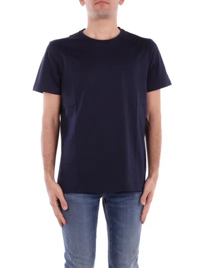 Dondup Man T-shirt Us198jf0271u 890 Regular Jersey T-shirt With Blue Bases In Multi