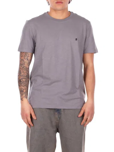 Dondup Man T-shirt Us371jf0195u 965 Regular T-shirt In Jersey Fiam Fume In Gray