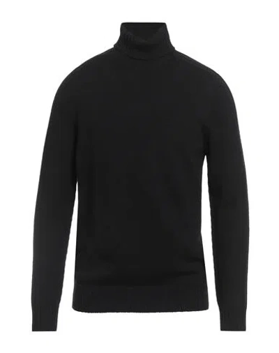 Dondup Man Turtleneck Black Size 42 Wool In Black
