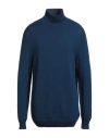 Dondup Man Turtleneck Blue Size 46 Wool
