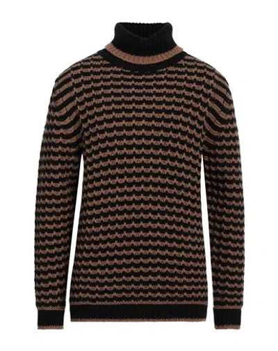 Dondup Man Turtleneck Brown Size 44 Merino Wool