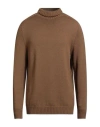 Dondup Man Turtleneck Brown Size 44 Wool