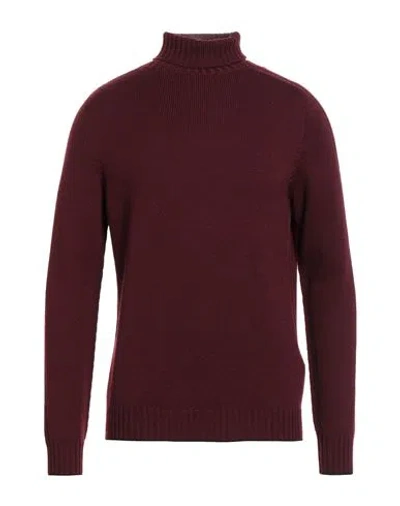 Dondup Man Turtleneck Burgundy Size 40 Wool