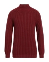 Dondup Man Turtleneck Burgundy Size 44 Wool In Red
