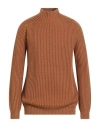 Dondup Man Turtleneck Camel Size 42 Wool In Multi