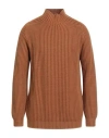 Dondup Man Turtleneck Camel Size 42 Wool In Multi