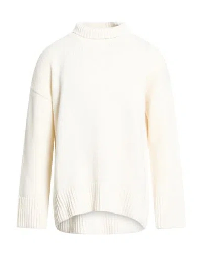 Dondup Man Turtleneck Cream Size 38 Wool, Cashmere In White