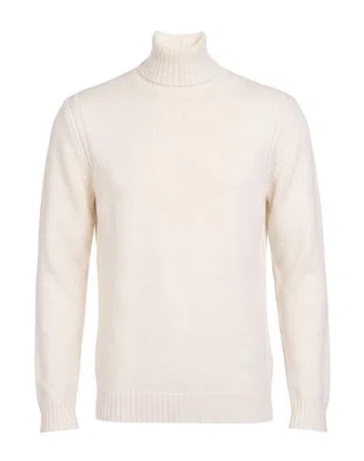 Dondup Man Turtleneck Cream Size 38 Wool In White