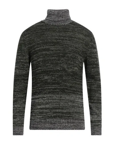 Dondup Man Turtleneck Green Size 42 Wool
