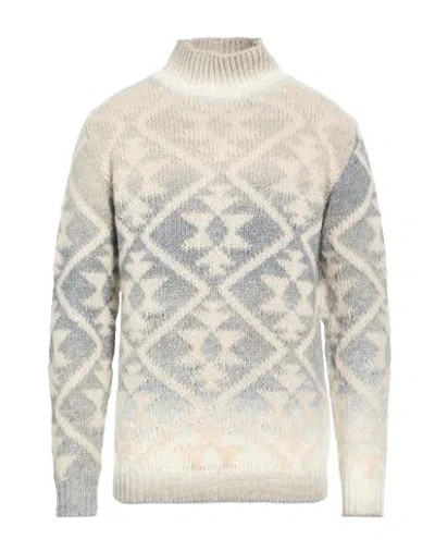 Dondup Man Turtleneck Grey Size 40 Acrylic, Wool, Alpaca Wool In Multi