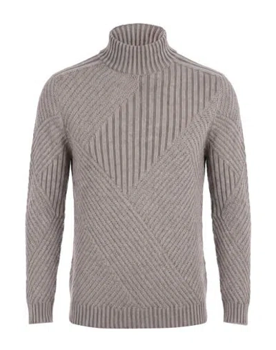 Dondup Man Turtleneck Grey Size 42 Wool, Cashmere