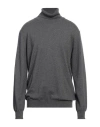 Dondup Man Turtleneck Grey Size 46 Cashmere, Silk In Gray