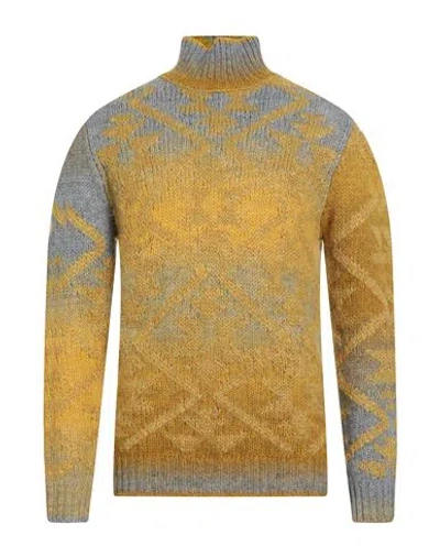 Dondup Man Turtleneck Marigold Size 40 Acrylic, Wool, Alpaca Wool In Multi