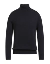 Dondup Man Turtleneck Midnight Blue Size 40 Wool