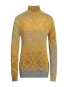 Dondup Man Turtleneck Mustard Size 42 Acrylic, Wool, Alpaca Wool In Yellow