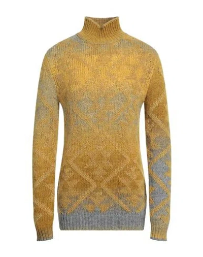 Dondup Man Turtleneck Mustard Size 42 Acrylic, Wool, Alpaca Wool In Yellow