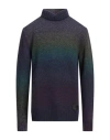Dondup Man Turtleneck Purple Size 42 Alpaca Wool, Wool, Polyamide In Purple