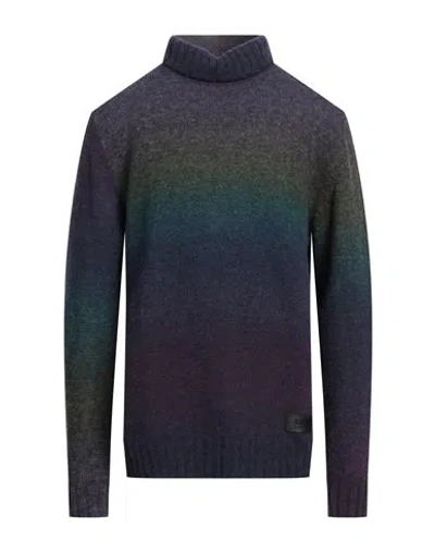Dondup Man Turtleneck Purple Size 42 Alpaca Wool, Wool, Polyamide