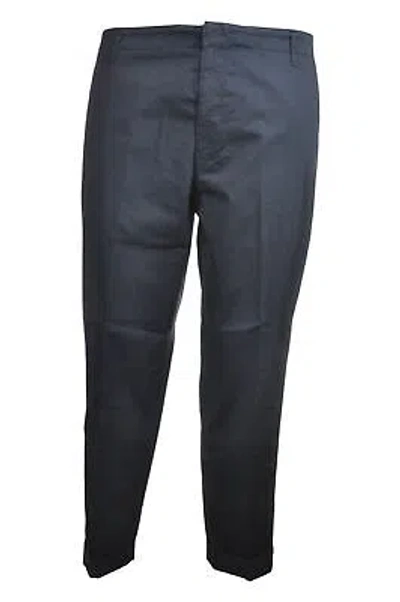 Pre-owned Dondup Man Wide Leg Trousers Blue 17566