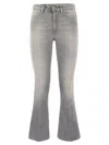 Dondup Mandy - Super Skinny Bootcut Jeans In Stretch Denim In Grey
