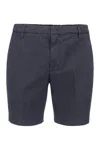 Dondup Manheim - Cotton Blend Shorts In Night Blue