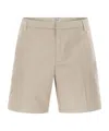 Dondup Manheim Cotton Gabardine Bermuda Shorts In Brown