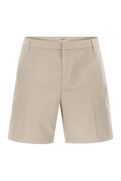 DONDUP DONDUP MANHEIM - COTTON GABARDINE BERMUDA SHORTS