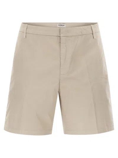 DONDUP DONDUP MANHEIM COTTON GABARDINE BERMUDA SHORTS