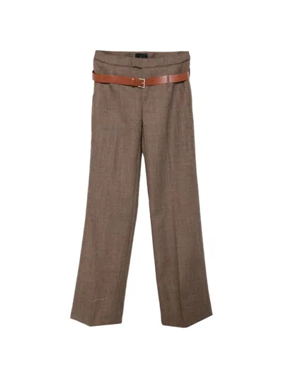 Dondup `margie` Wide Leg Pants In Brown