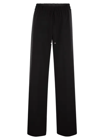 Dondup Marisol - Gabardine Jogger Trousers In Black