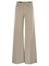 Dondup Wide-leg Casual Trousers In Beige