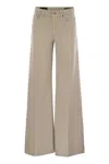 Dondup Wide-leg Casual Trousers In Gray