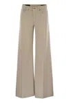 Dondup Wide-leg Casual Trousers In Gray