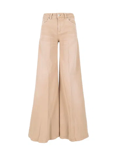 Dondup Marlen Palazzo Pants In Brown